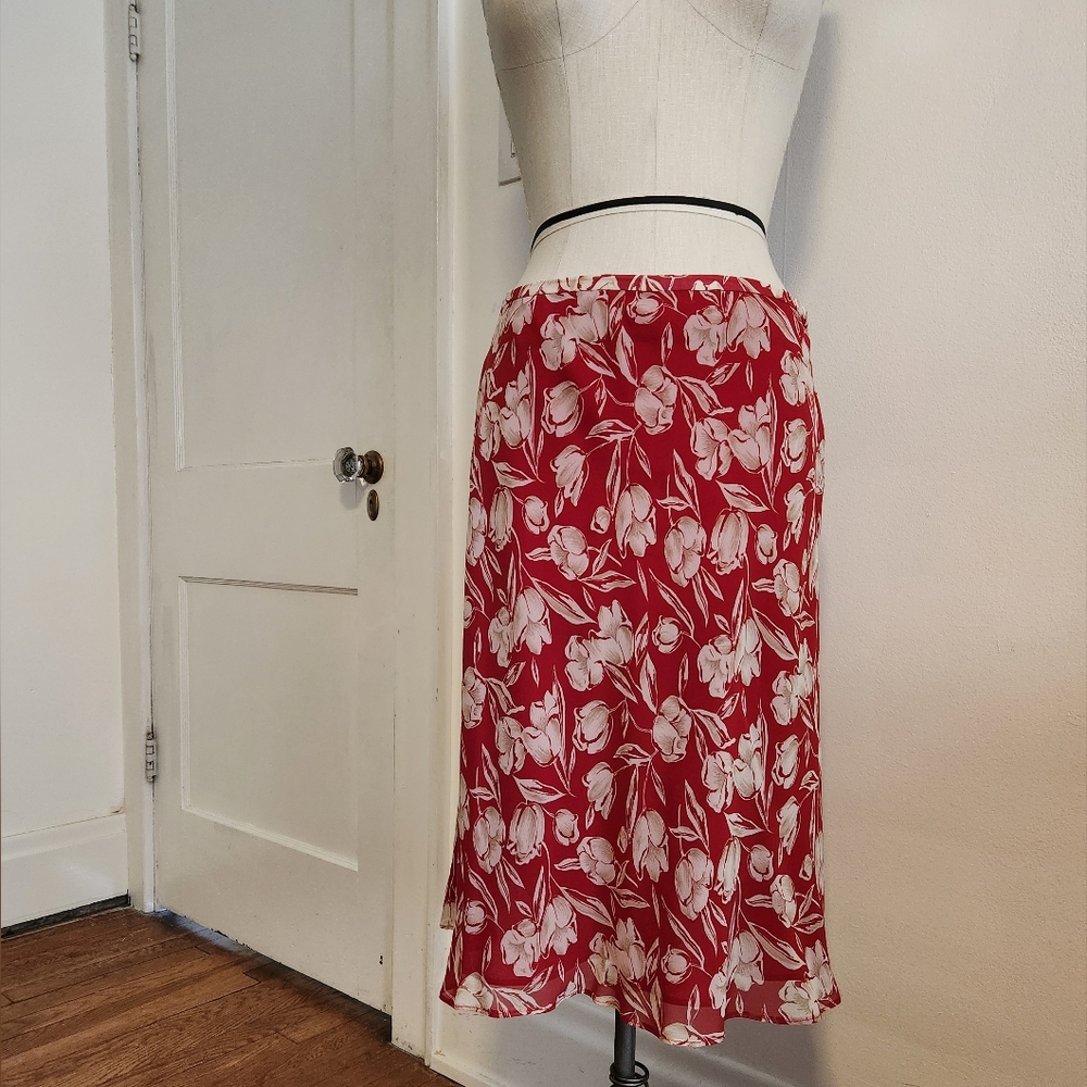 100% Silk Midi Skirt